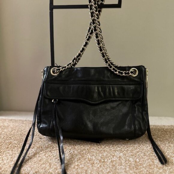 Rebecca Minkoff Black Leather Shoulder Bag - Picture 2 of 6